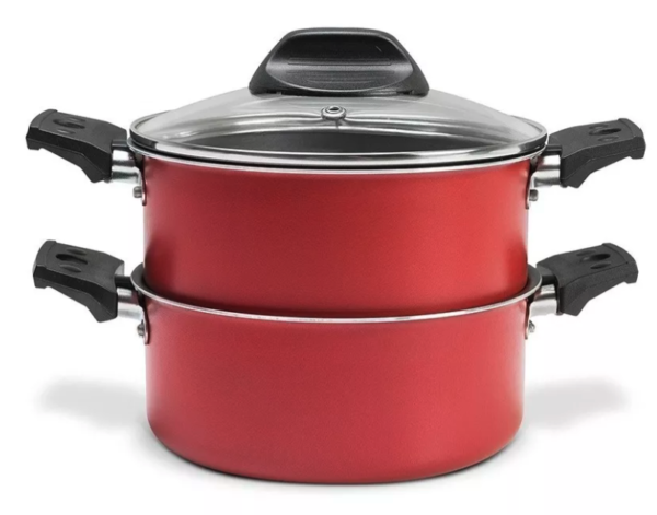 Olla Vaporera con Tapa de Aluminio Proflon Brinox 16cm 0.9